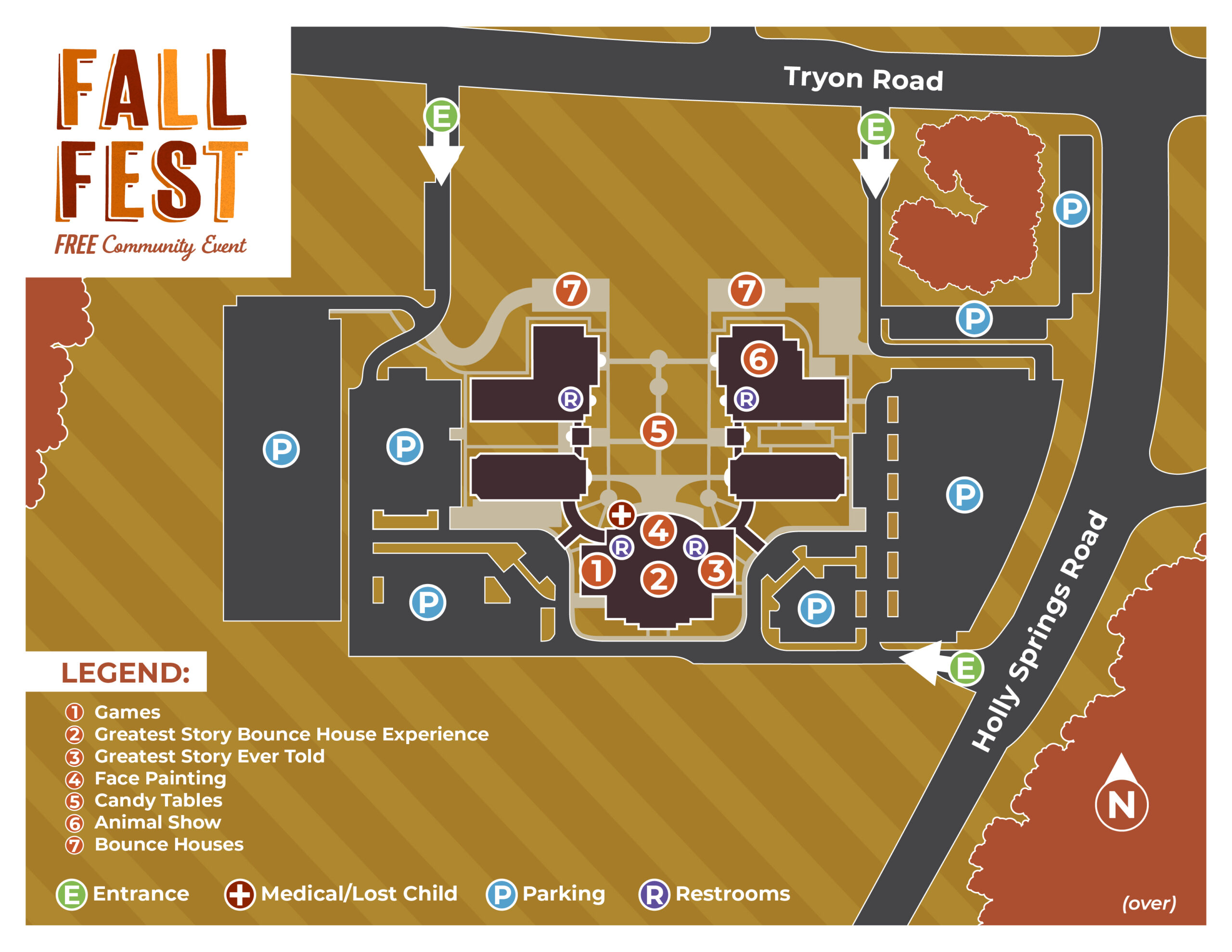 2025 Fall Fest Handout Campus Map-Plan A-Update